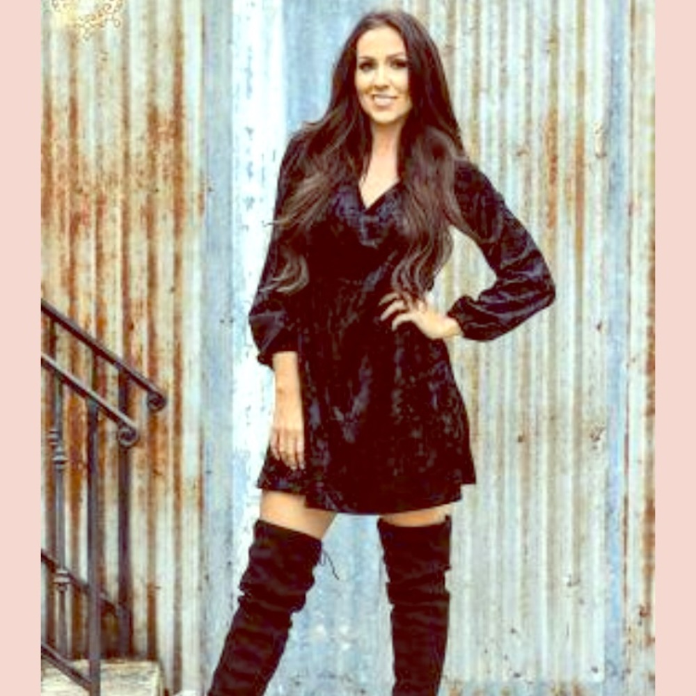 Black Velvet Dress, S